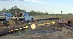 Mine pipe incident