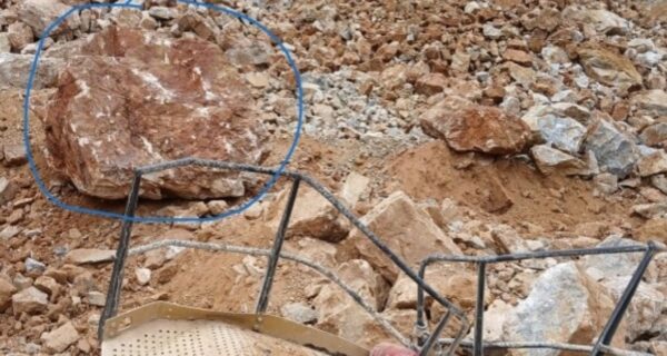 Mine rock fall